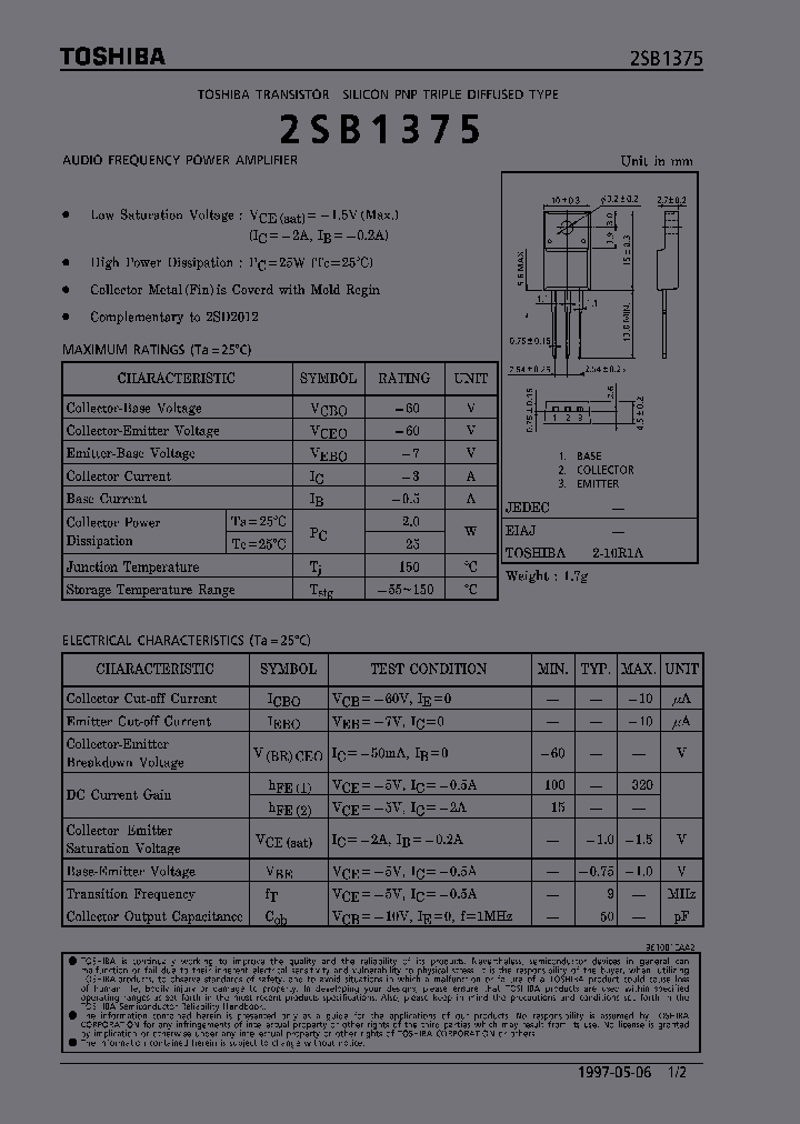 2SB1375_199616.PDF Datasheet