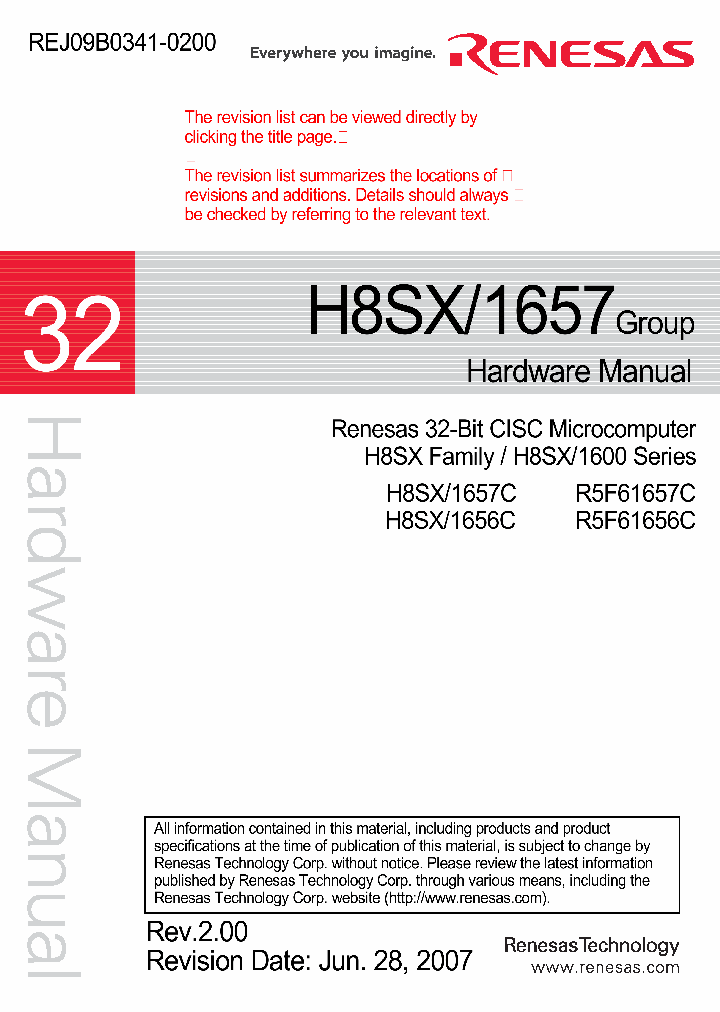 H8SX1657_4741947.PDF Datasheet