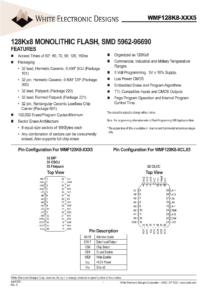 WMF128K8-90FEC5A_4182595.PDF Datasheet