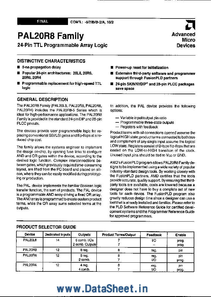 PAL20RX_188950.PDF Datasheet