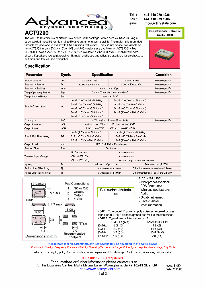 ACT9200_4842619.PDF Datasheet